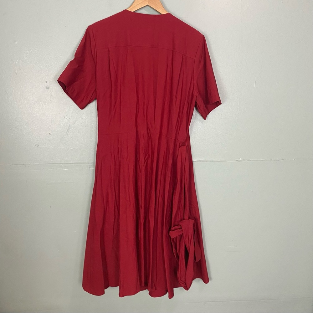 Betabrand Carol Jean Wrap Dress Red‎ Midi Size 2X - Picture 9 of 9